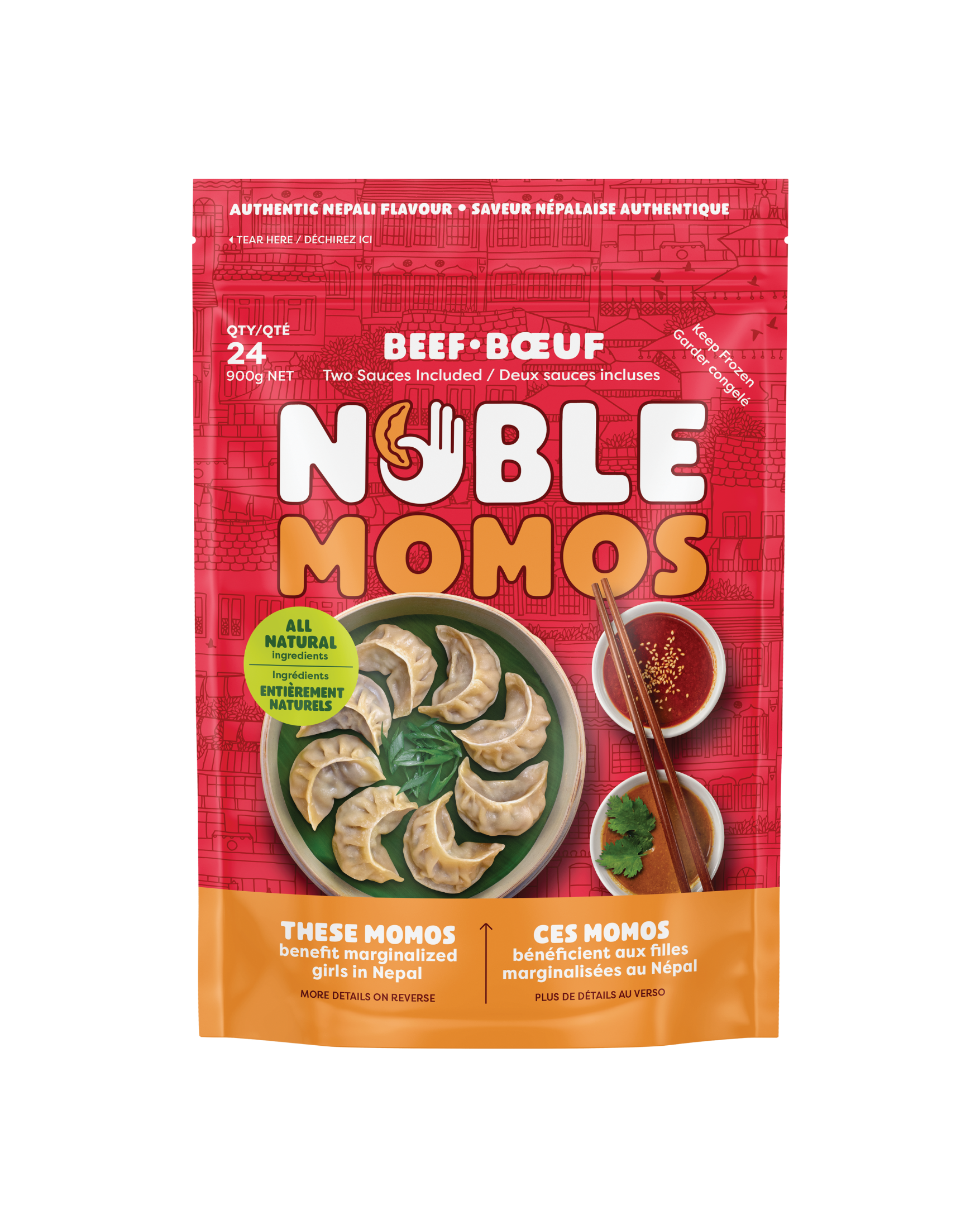 24 Pcs Beef Frozen Momos (Raw)